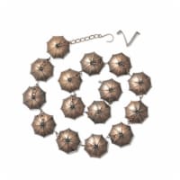 Glitzhome 8.5ft Faux Copper Rain Chain Umbrella Shaped with V-Shaped Gutter Clip