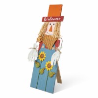 Glitzhome 29.5 Inch Tall Fall Wood Scarecrow Porch Decor