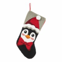 Glitzhome 20.5 Inch Length Hooked Stocking, Penguin