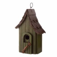 Glitzhome 11.6 H Distressed Textured Farm-Themed Bird House