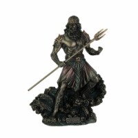 Metallic Bronze Finish Greek God Poseidon Statue