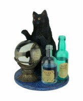 Witch's Apprentice by Lisa Parker Black Cat and Crystal Ball Statue
