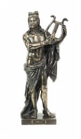Classic Ancient Greek God Apollo Holding His Lyre Bronze Finished Tabletop Statue