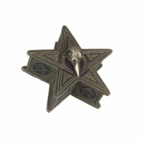 Veronese Design - Raven Skull Pentagram Shaped Bronze Finished Trinket Box Wicca Pagan Perspective: Main
