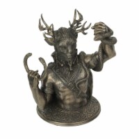 Bronze Finish Celtic Horned God Cernunnos Bust Statue 8.5 Inches High