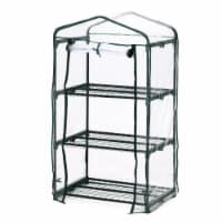 Glitzhome 49.25 Inch Tall Portable PVC Greenhouse, 3 Tier