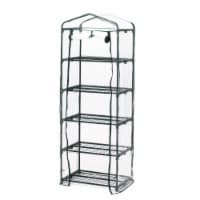 Glitzhome 74.75 Inch Tall Portable PVC Greenhouse, 5 Tier
