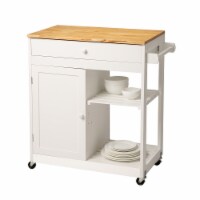 Glitzhome Wooden 2-Tier Basic Kitchen Island with Drawer
