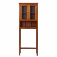 Glitzhome Drop Door Bathroom Spacesaver - Mahogany Brown