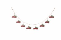 Glitzhome 6 Feet Metal Red Truck Garland