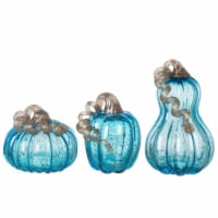 Glitzhome Handmade Blown Glass Pumpkin Table Decoration for Fall & Harvest Thanksgiving Decor