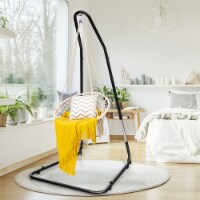 Costway Patio Adjustable 77 to 93 Hammock Chair Stand Hanging Chair Stand