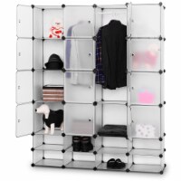 Portable Wardrobe Closet Foldable Clothes Cabinet Organizer w/ Cube Storage,  1 Unit - Kroger