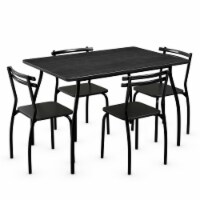 Costway 5 Piece Dining Set Table 30.0  And 4 Chairs Home Kitchen Room Breakfast Furniture