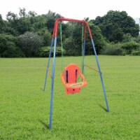 Costway Kids Toddler Children Swing Seat Chair Outdoor For Backyard Playground w/Rope
