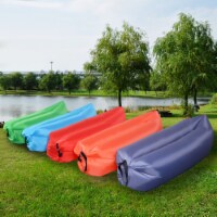 Costway Outdoor Lazy Inflatable Couch Air Sleeping Sofa Lounger Bag Camping Bed Portable