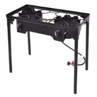 Costway Double Burner Gas Propane Cooker Outdoor Camping Picnic Stove Stand BBQ Grill
