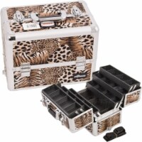 Sunrise Leopard Brown Pro Makeup Case