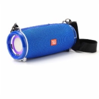 Portable Outdoor Bluetooth Speaker TF Card U-Disk FM Wireless Subwoofer - Blue