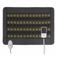 UTK 21 x 31 In Tourmaline Stone Infrared Pain Relief Heating Mat w/Remote, Black