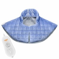 Nalax H31N1 Neck & Shoulders Pain Relief Heating Pad Wrap w/6 Heat Levels, Blue
