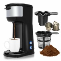 Gymax 2 in 1 Portable Coffee Maker Coffee Machine for Ground Coffee and Coffee Capsule