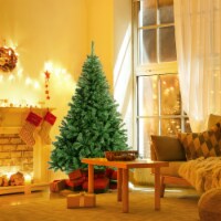 6' Christmas Tree 1000 Tips Premium Hinged Artificial PVC Holiday Decor