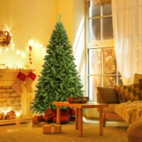 7.5' Christmas Tree 1346 Tips Premium Hinged Artificial PVC Holiday Decor