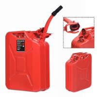 5 Gallon 20L Jerry Fuel Can Steel Gas Container Emergency Backup w/ Spout Red