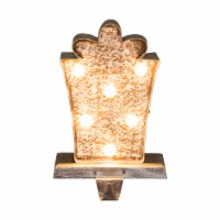 Glitzhome 7.50 Inch Tall Marquee Wooden/Metal Gi Feet box Stocking Holder