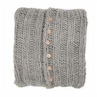 Glitzhome Handmade Acrylic Cable Knit Pillow Cover - Gray
