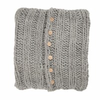 Glitzhome Handmade Acrylic Cable Knit Pillow Cover - Gray