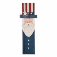 Glitzhome Wooden Patriotic Uncle Sam Hanging Porch Sign