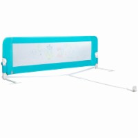 69'' Breathable Baby Children Toddlers Bed Rail Guard Safety Swing Down Blue