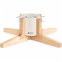 Tree Nest Large Rustic Christmas Tree Stand For Real Trees, White