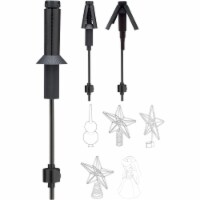 Tree Nest Universal Christmas Tree Topper Support For Live and Artificial Trees, Black