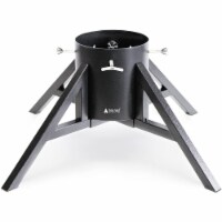 Tree Nest Large Geometric Christmas Live Metal Modern Tree Stand, Black