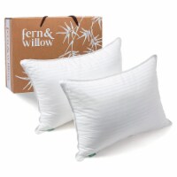 fern & willow Down Alternative Plush Adjustable Fill Pillow, Standard, 2 Pack