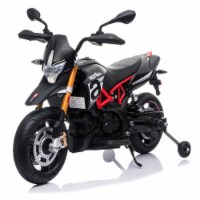 TOBBI Battery Powered Ride On Aprilia Motorcycle for Ages 3 Years and Up, Black