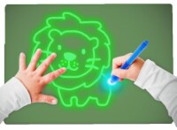 Noa Store Magnetic Drawing Board 14.3in - Glow in Dark w/ Light, LCD Writing Tablet for Kids