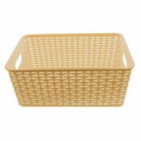 Ybm Home  Plastic Rattan Storage Basket- Large