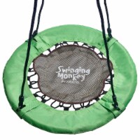 Swinging Monkey Giant 30  Weatherproof Bungee Outdoor Tree Saucer Swing, Green
