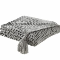 Margo Knit Throw Wool-like 50 x60 , Grey