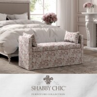 Yazmin Linen Bench, Cluster Red