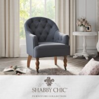 Jamiyah Linen Accent Armchair, Dark grey