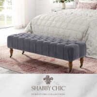 Tina Velvet Bench, Dark Grey