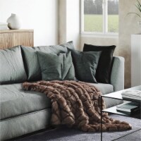 Rosemarie Knit Throw Luxuriously Soft 50 x60 , Brown
