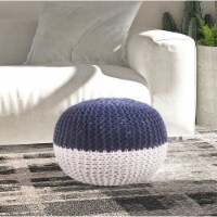 Kavya Bean Bag-Hand Knitted-Foam Beads Filling-Tear Resistant navy