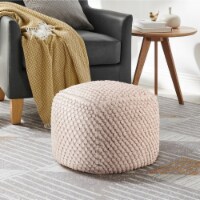 Rick Cotton Yarn Pouf ivory