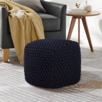 Rick Cotton Yarn Pouf navy